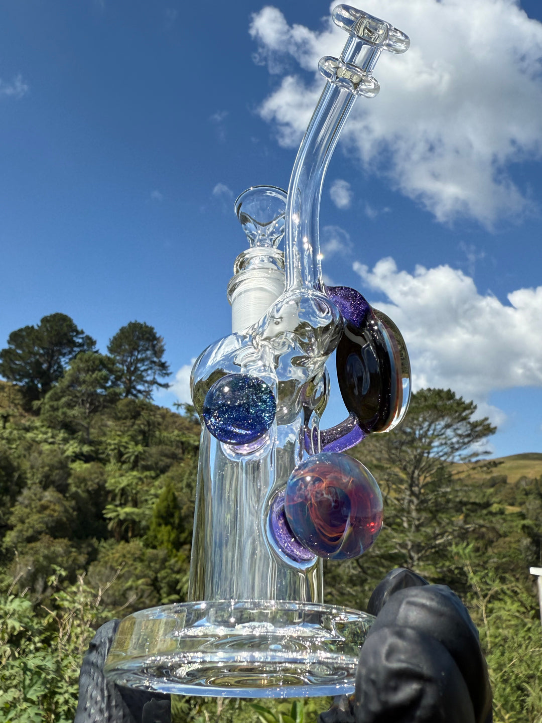 Beerglass Chaos Medallion Mini Rig - Purple Lollipop/Multicoloured