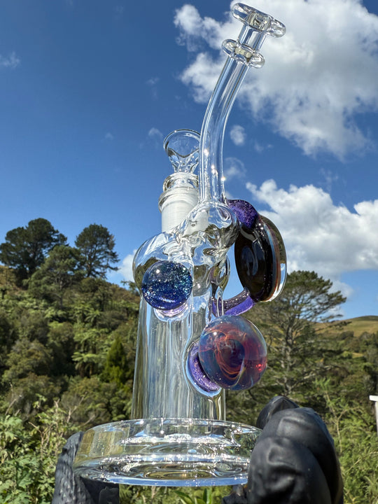 Beerglass Chaos Medallion Mini Rig - Purple Lollipop/Multicoloured