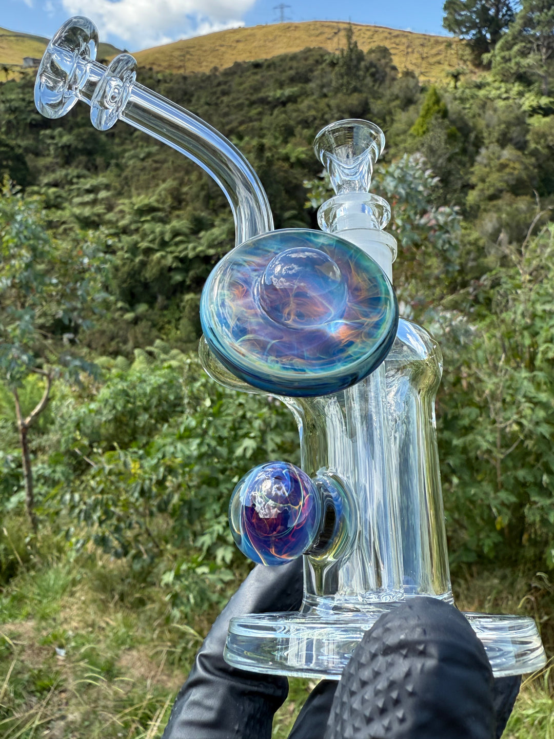 Beerglass Chaos Medallion Mini Rig - Blue Cobalt/Multicoloured #1