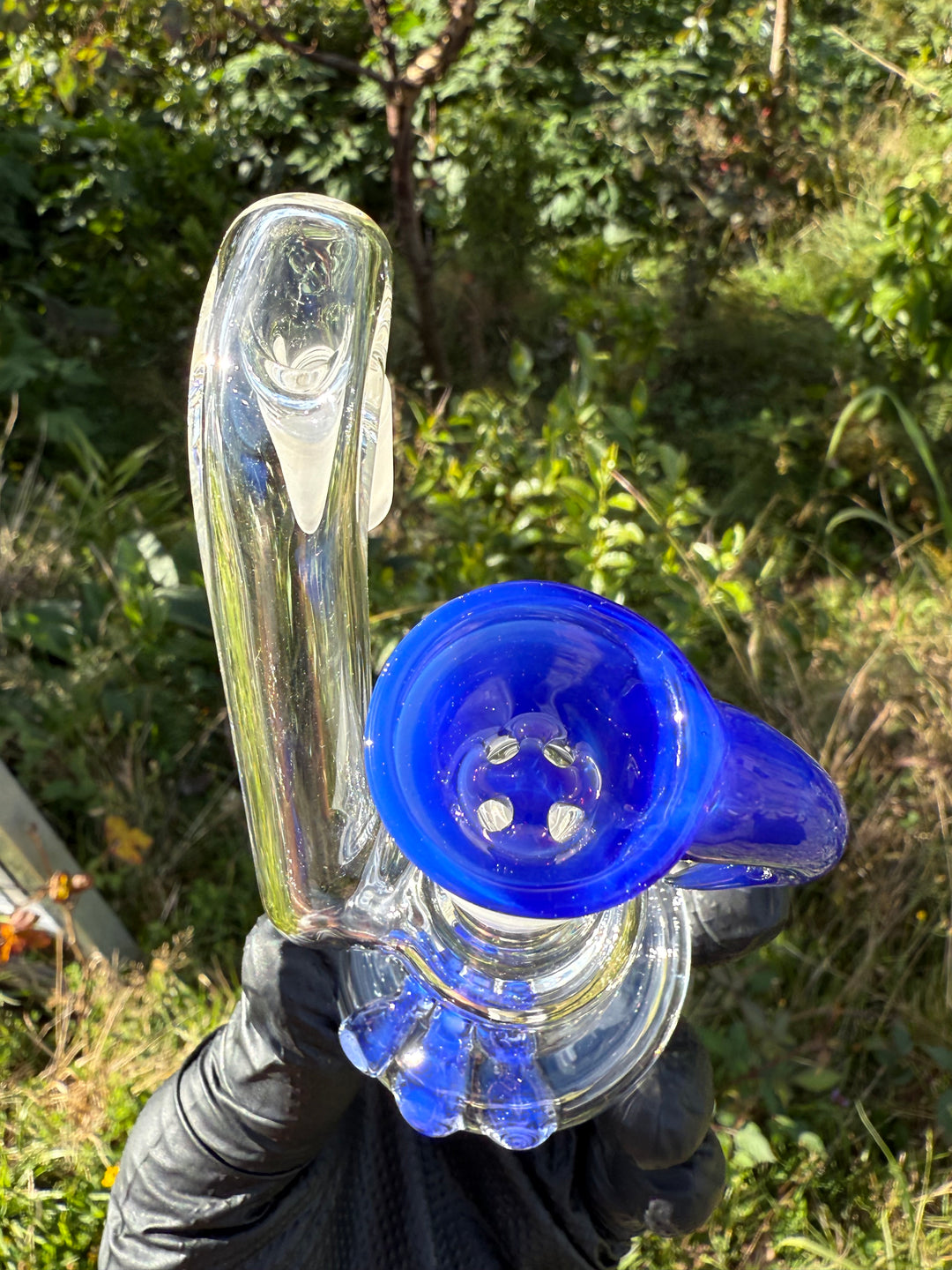 Uzzi Glass Double Stemline Set - Silver Fumed/Sonic