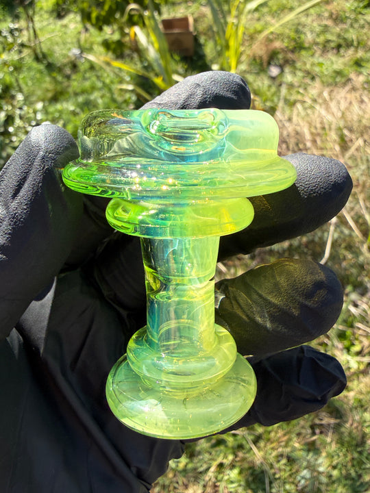 Yeti Glass Puffco Peak Dry Top/Joystick Set - Green Slyme