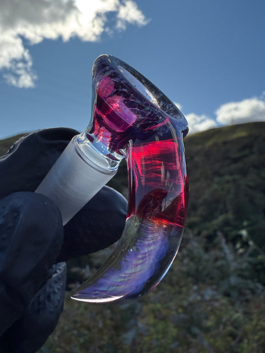 Polar Glass 14mm Horned Slide - Royal Jelly/Crushed Opal/Telemagenta