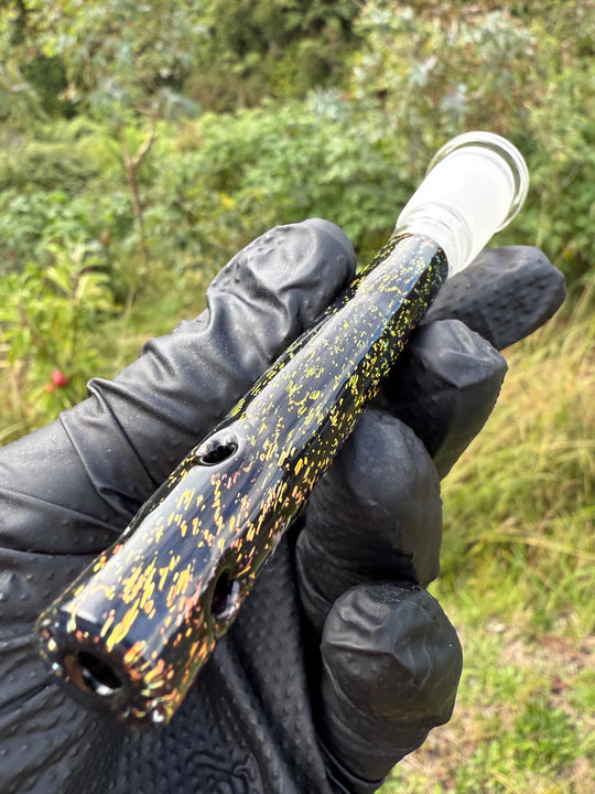 Jamie Clement Glass Collaboration  Downstem - Black/Dichro #2