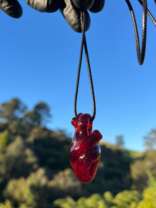 Jamie Clement Heart Pendant - Red Elvis