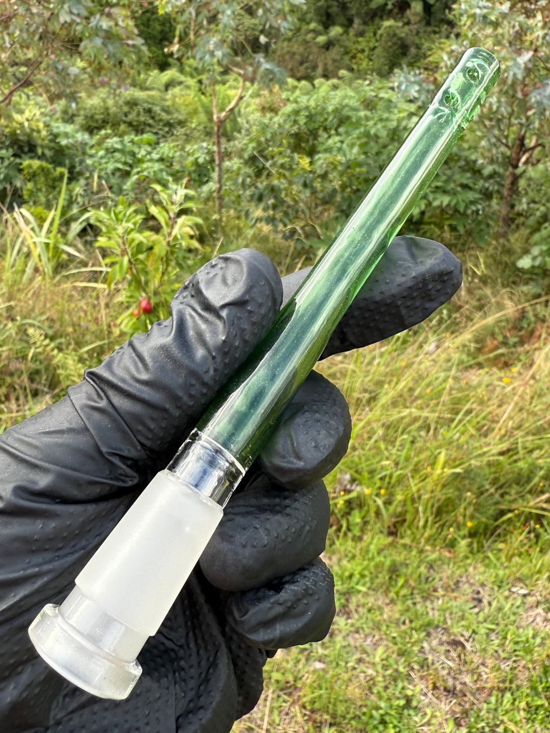 Jamie Clement Glass Collaboration Downstem - Emerald Green