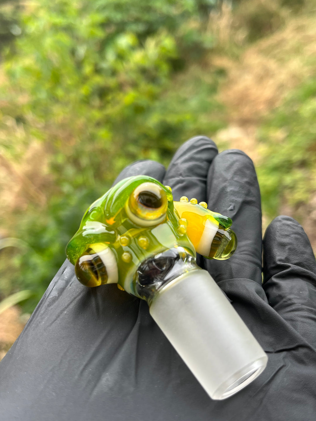 Wyrdglass Monster Slide - Green Opal/Pineapple Juice