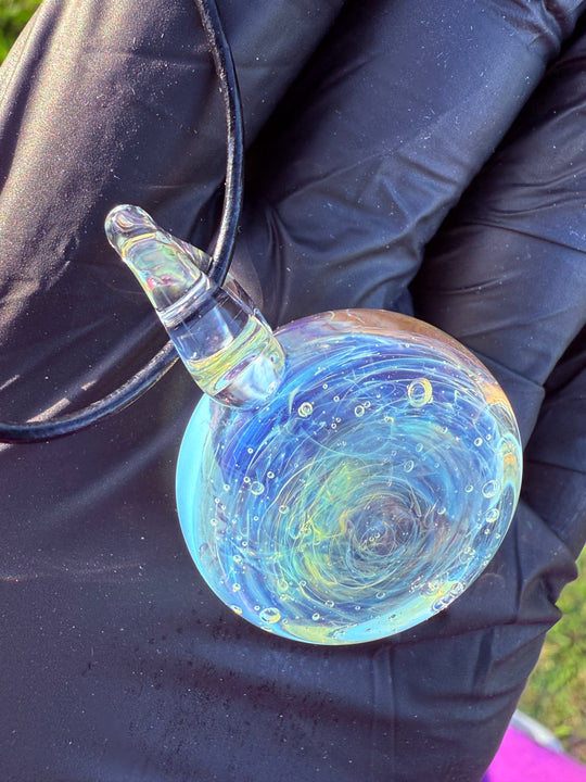 Jims Glass Blowing Solid Pendant - Silver Fumed