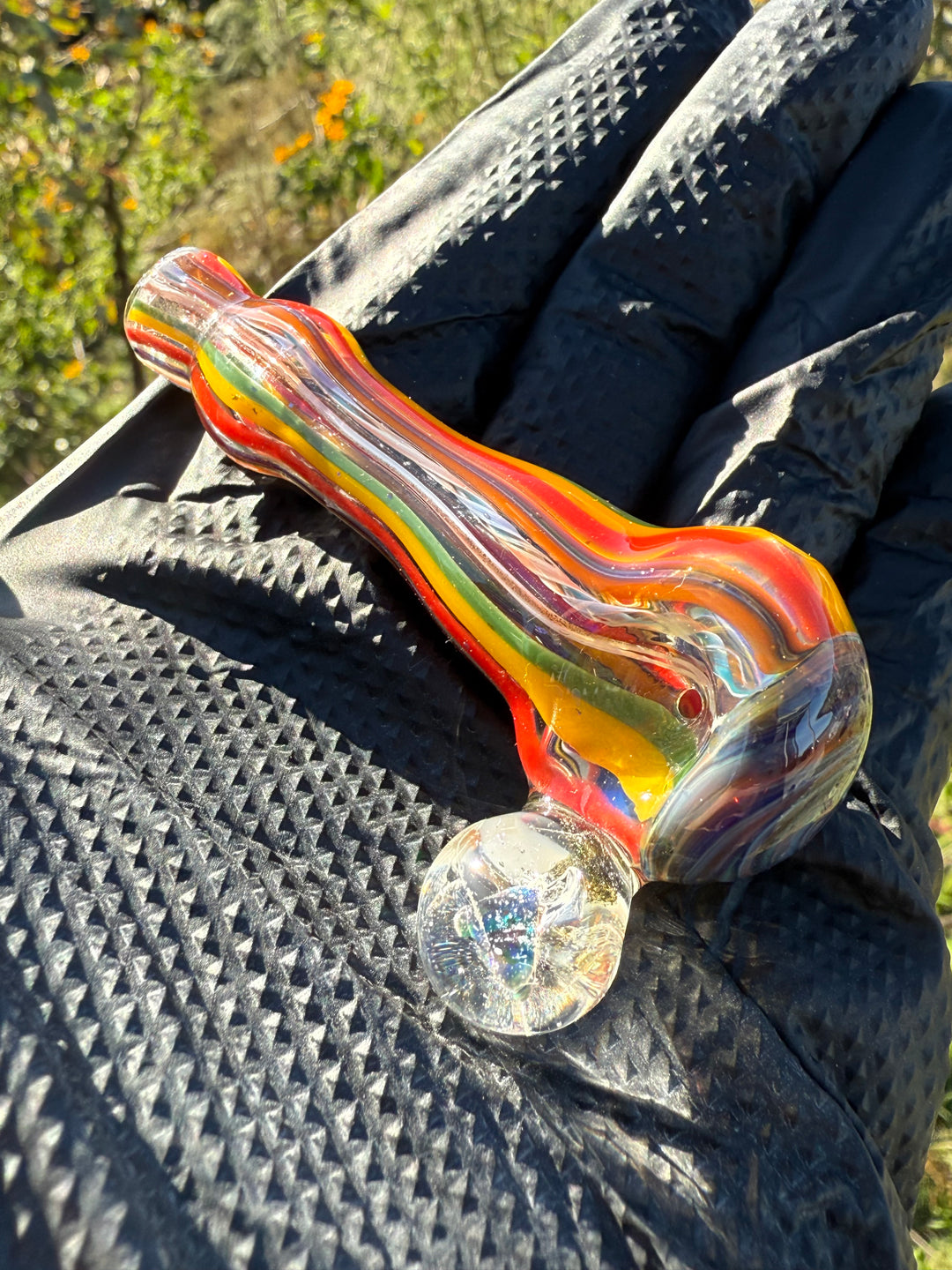 Green Thumb Bob Glass Mini Spoon - Multicoloured/Lines #1