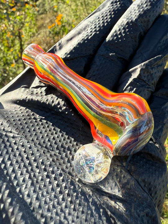 Green Thumb Bob Glass Mini Spoon - Multicoloured/Lines #1