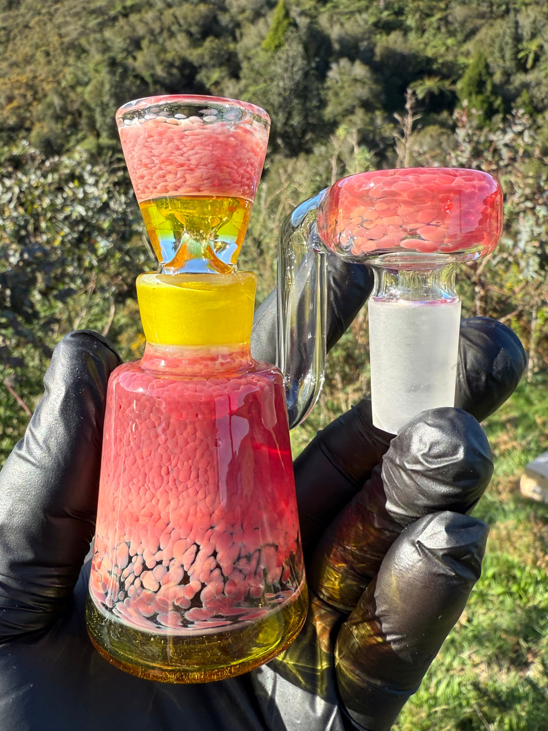 Jamie Clement Ash Catcher/Slide Set - Pheonix Frit/Yellow