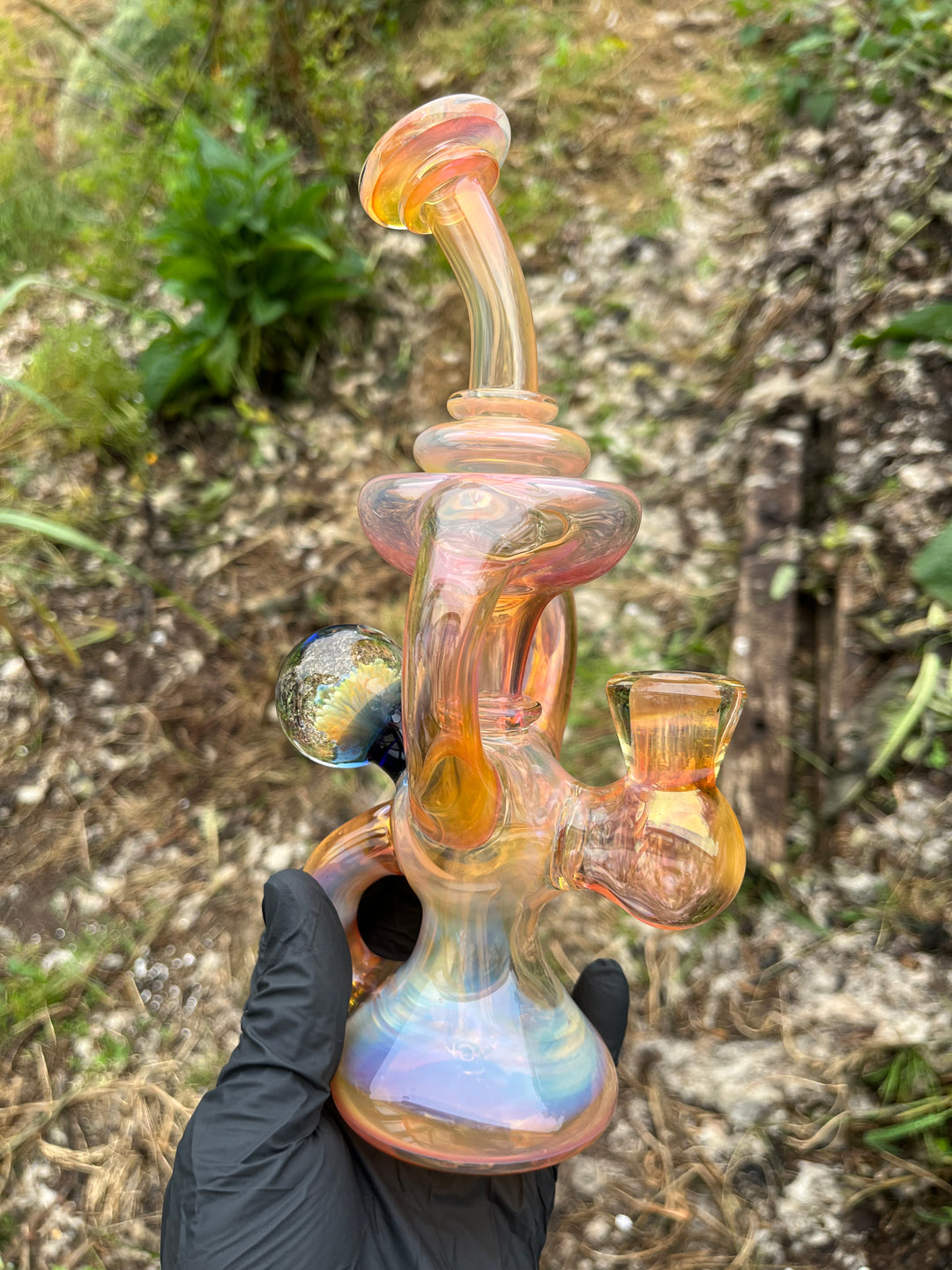 Yeti Glass Double Uptake Klein - Gold Fumed