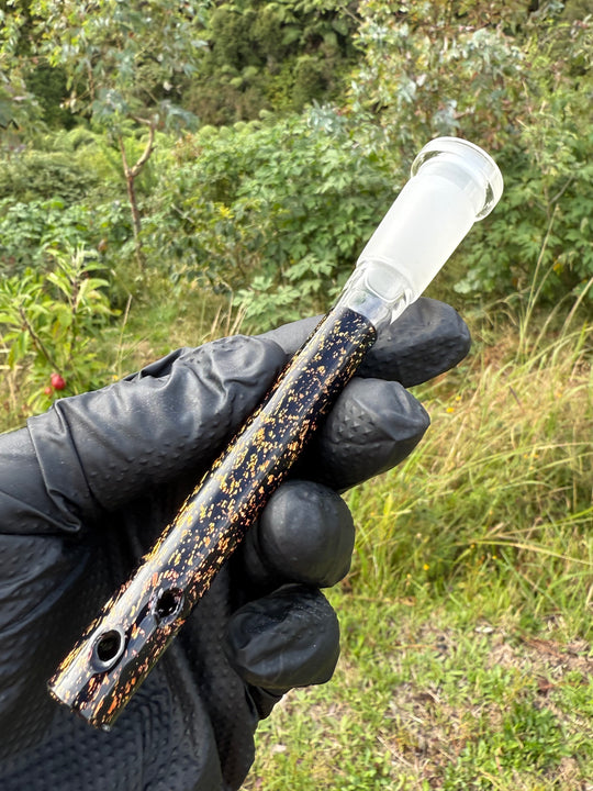 Jamie Clement Glass Collaboration  Downstem - Black/Dichro #2