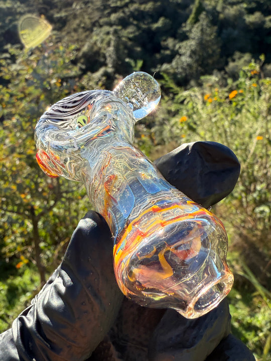 Green Thumb Bob Glass Spoon - Clear/Wigwag #1
