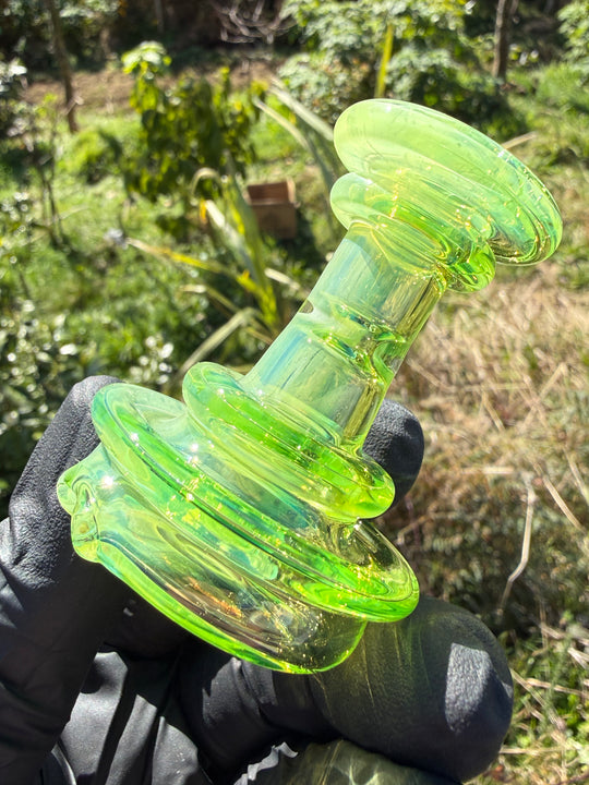 Yeti Glass Puffco Peak Dry Top/Joystick Set - Green Slyme