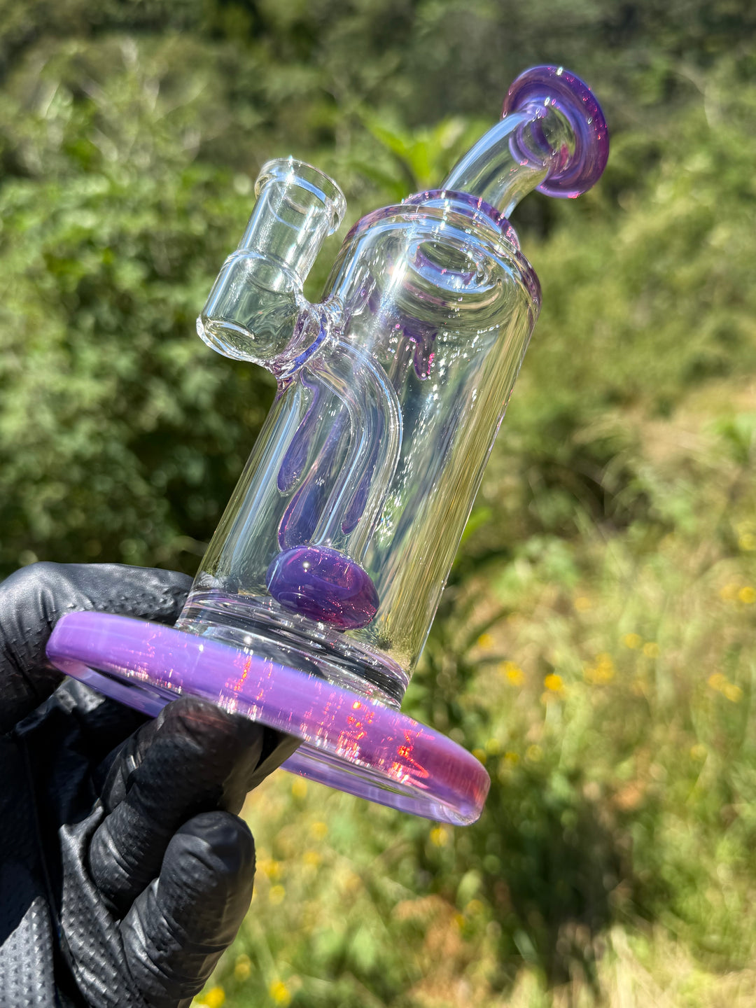 Uzzi Glass Drip Jammer Two Hole Perc - Royal Jelly