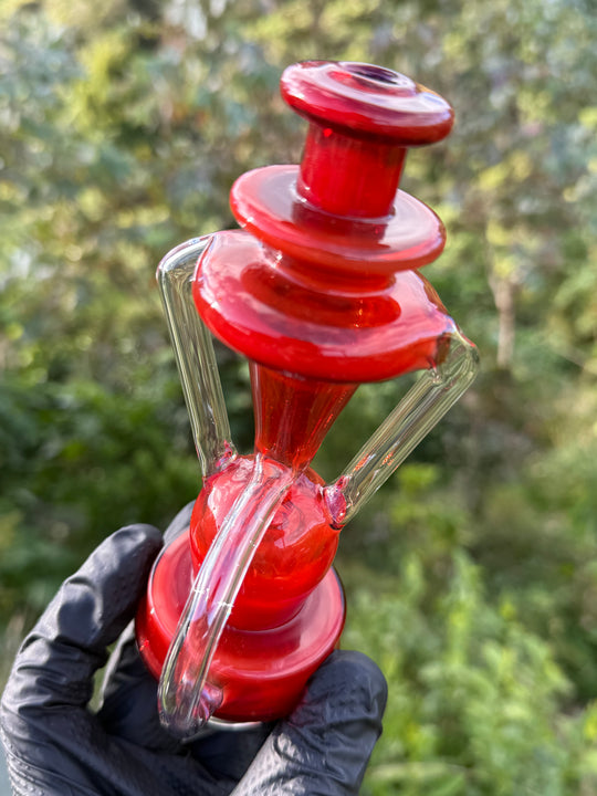 Uzzi Glass Puffco Double Uptake Klein Jammer  - Red