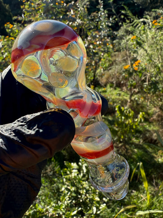 Green Thumb Bob Glass Spoon - Clear/Multicoloured #7