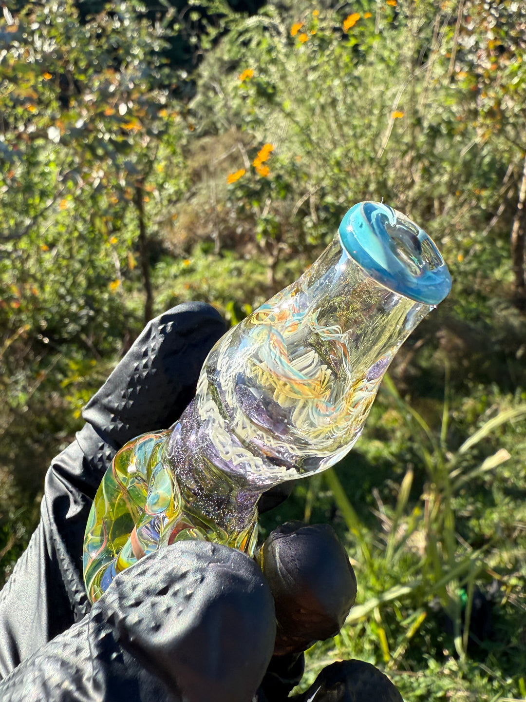 Green Thumb Bob Glass Spoon - Clear/Multicoloured #5