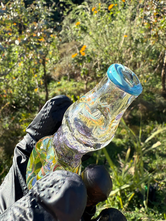 Green Thumb Bob Glass Spoon - Clear/Multicoloured #5