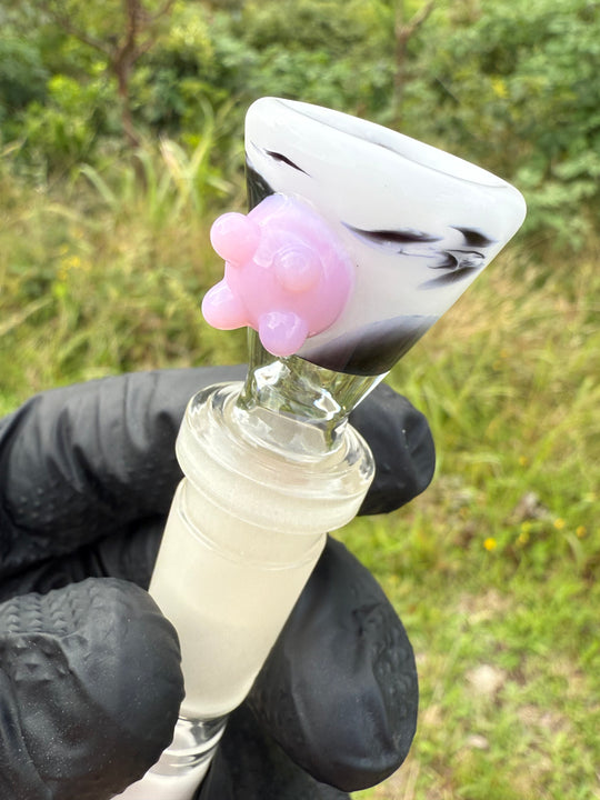 Jamie Clement Glass Collaboration Downstem/Slide - Cow Colour