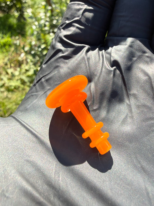 Yeti Glass Puffco Peak Dry Top/Joystick Set - Orange