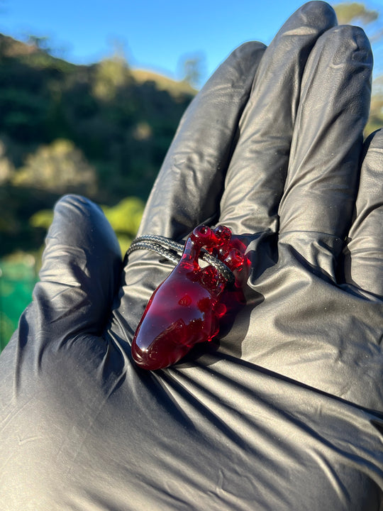 Jamie Clement Heart Pendant - Red Elvis