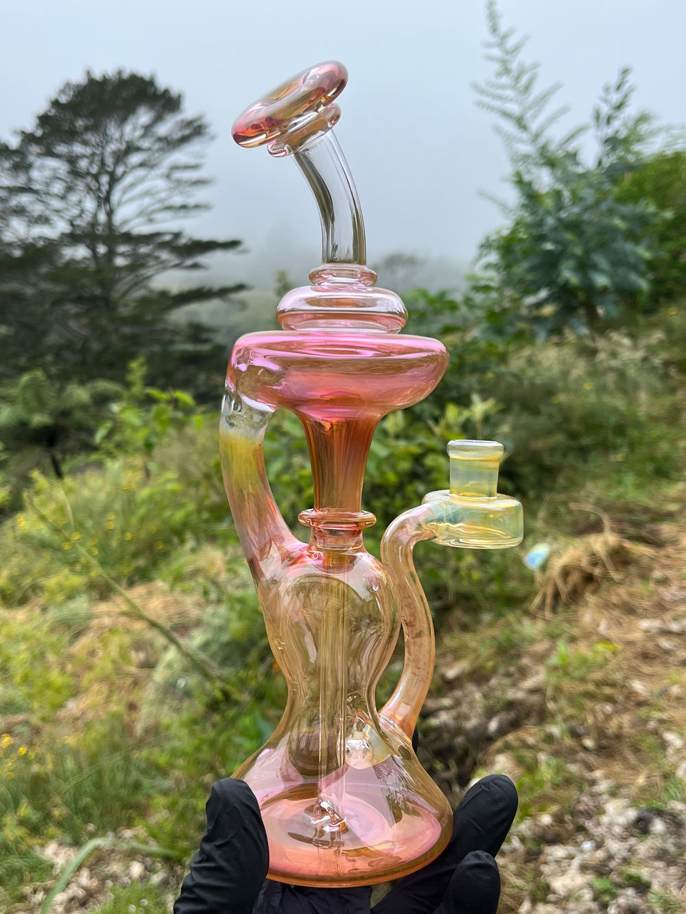 Yeti Glass Single Uptake Incycler - Gold/Silver Fumed