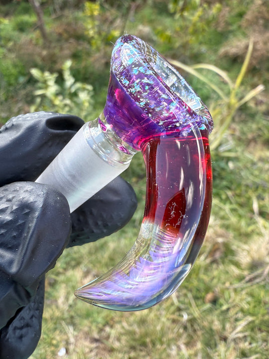 Polar Glass 14mm Horned Slide - Royal Jelly/Crushed Opal/Telemagenta