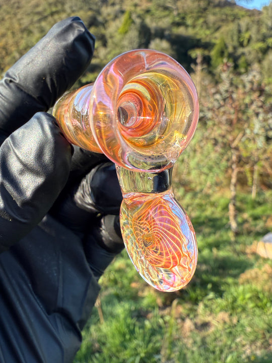 Jims Glass Blowing 18mm Fumicello Handle Slide - Gold Fumed