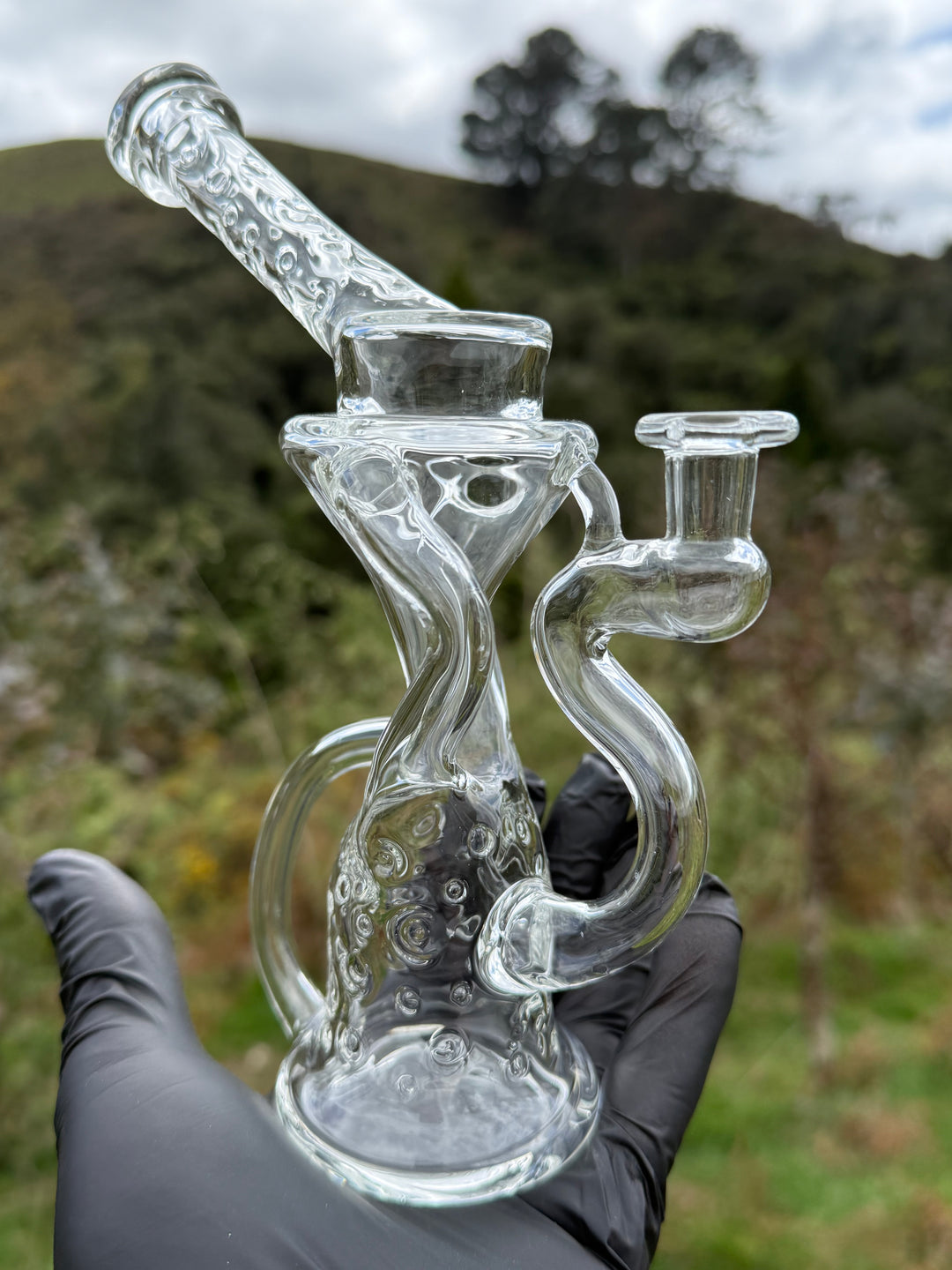 23Glass - Floating Body Klein Recycler Straight Neck