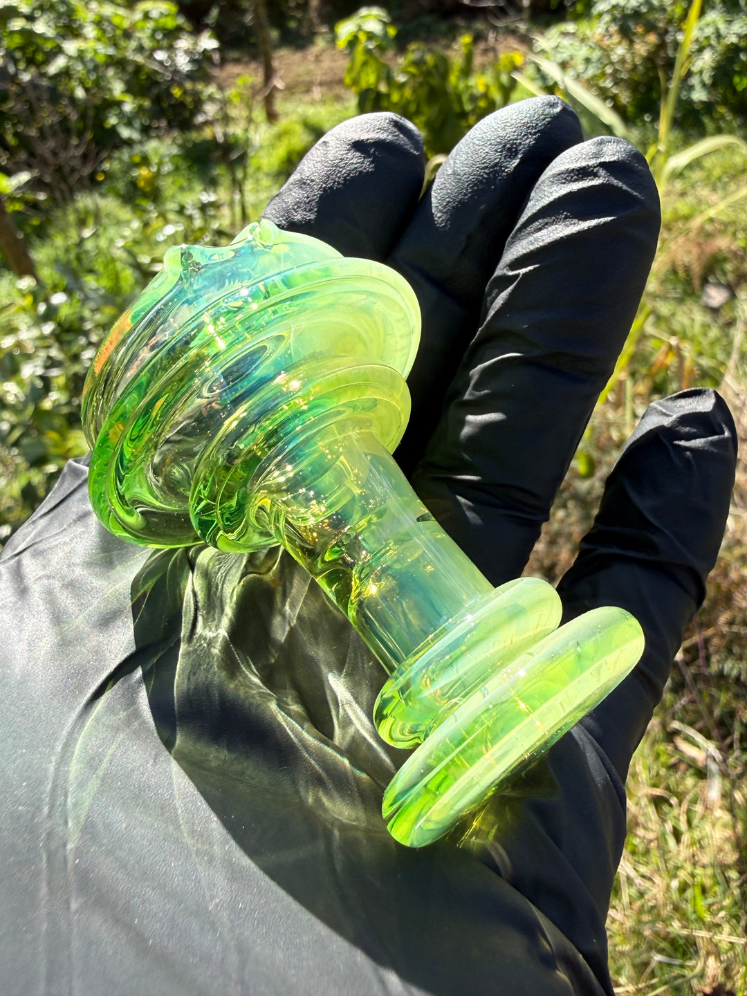 Yeti Glass Puffco Peak Dry Top/Joystick Set - Green Slyme