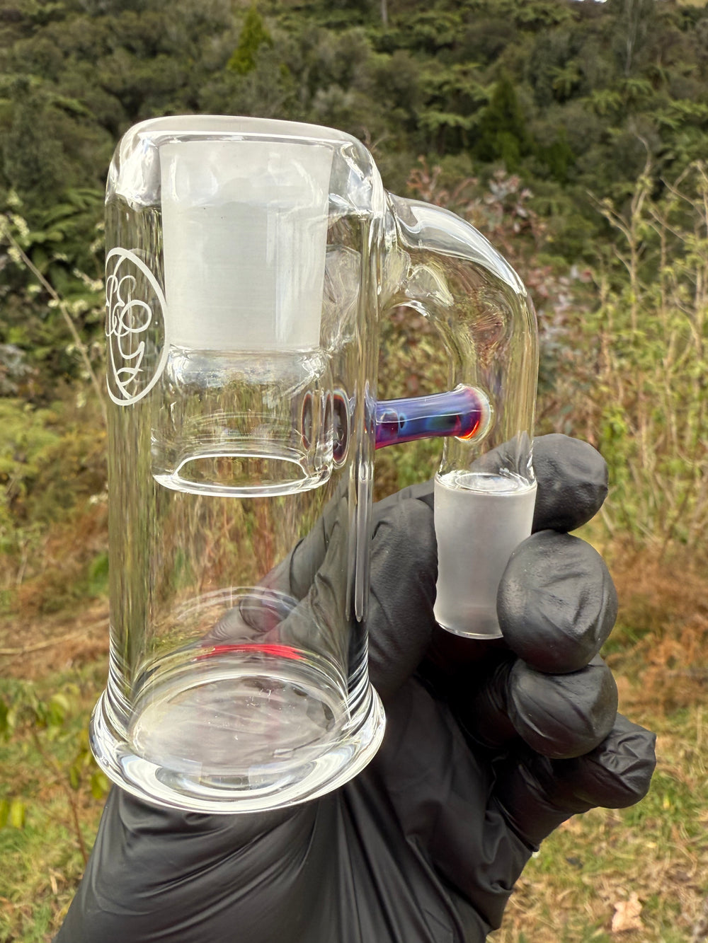 Empirical Glass Trash Can 18mm - Amber Purple