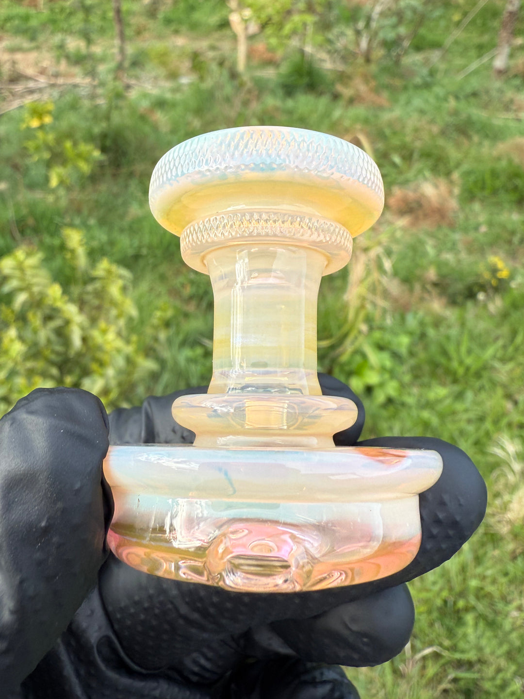 Yeti Glass Puffco Peak Dry Top - Gold/Silver Fumed #2