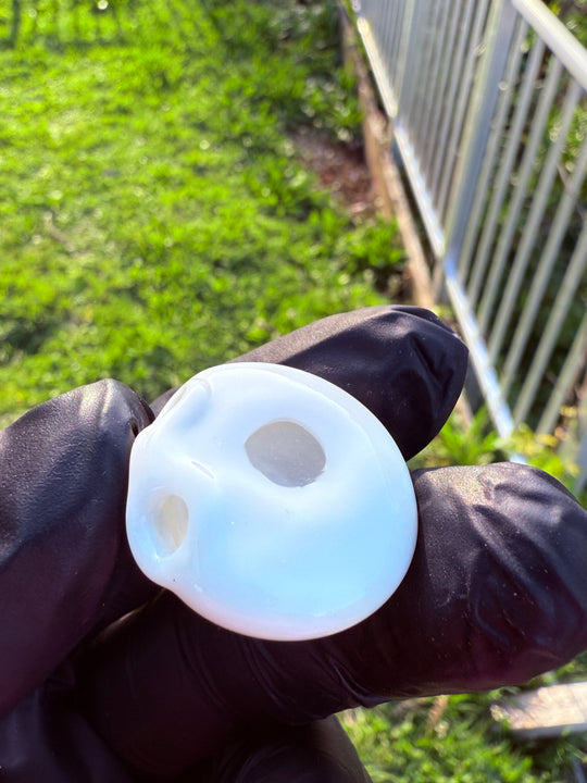 Jims Glass Blowing Hollow Eye Pendant - Blue Wigwag