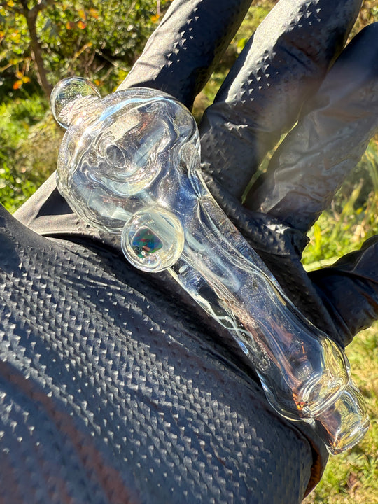 Green Thumb Bob Glass Spoon - Clear/Multicoloured #8