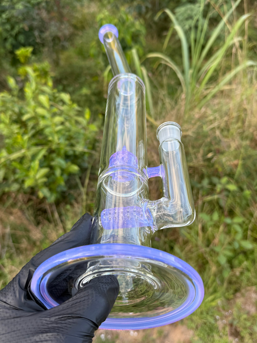 Uzzi Glass Stemline To Imperial Bent Neck Tube - Pink Slyme