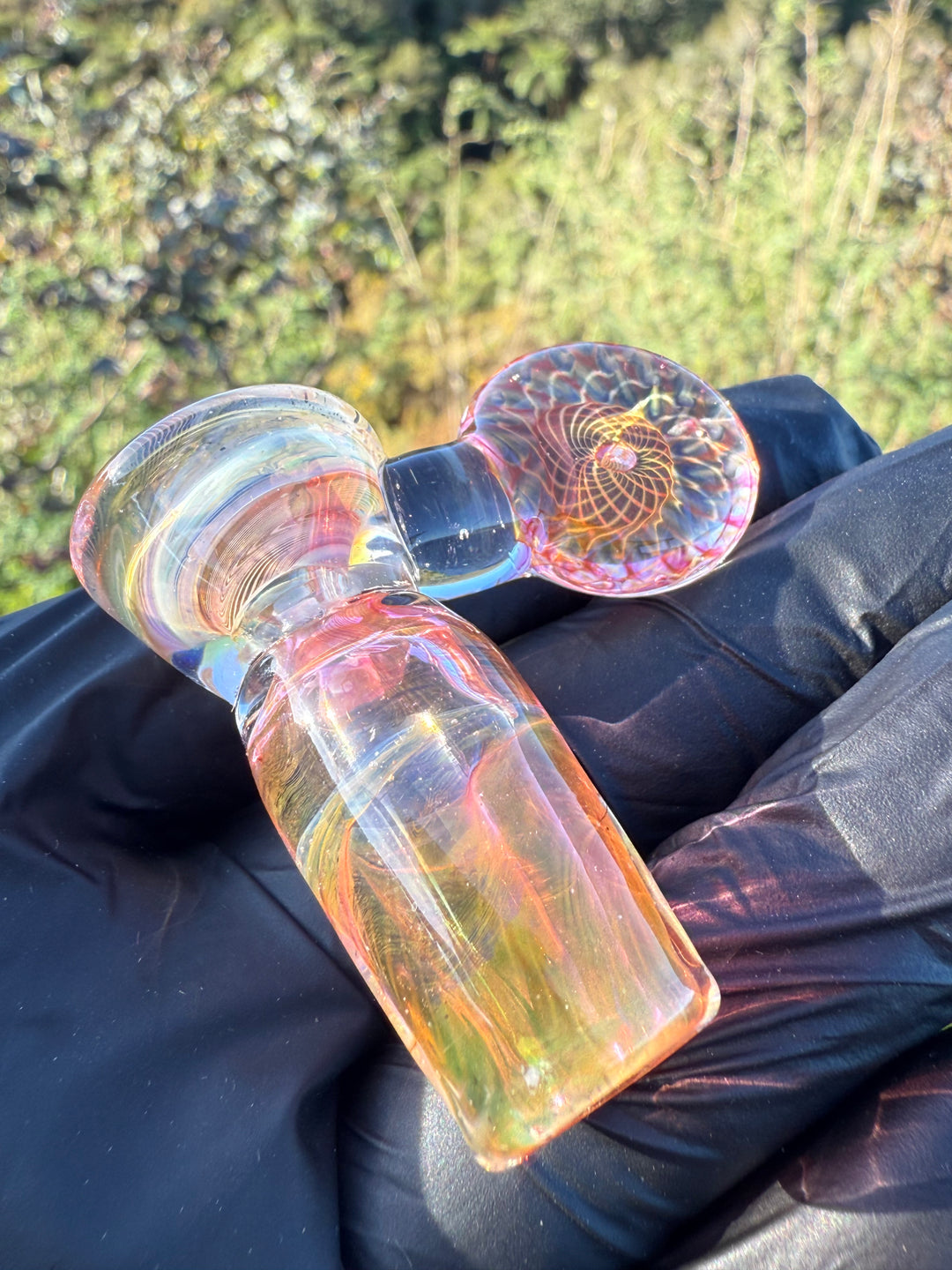 Jims Glass Blowing 18mm Fumicello Handle Slide - Gold Fumed