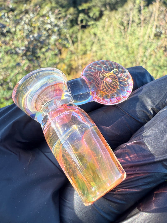 Jims Glass Blowing 18mm Fumicello Handle Slide - Gold Fumed