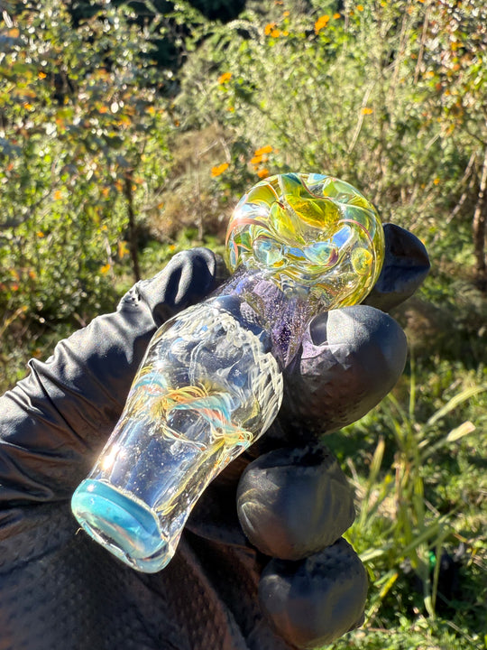 Green Thumb Bob Glass Spoon - Clear/Multicoloured #5