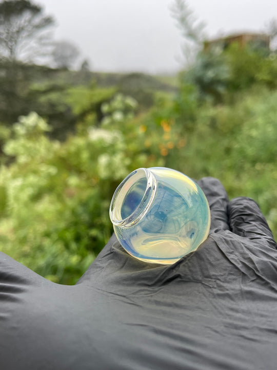 Jargo Glass Ash Jar - Fine Silver Fumed #1