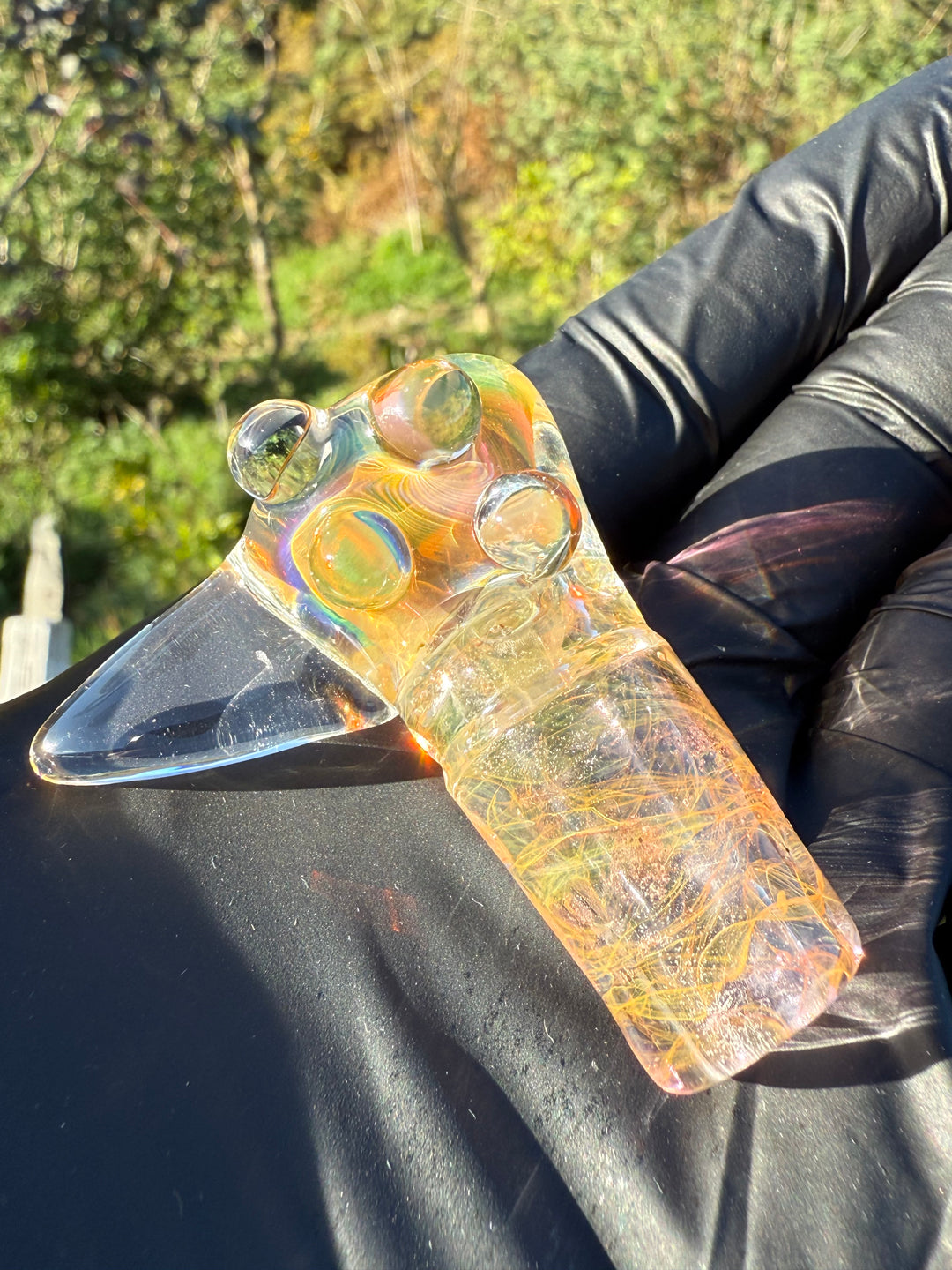 Jims Glass Blowing 18mm Slide - Gold Fumed