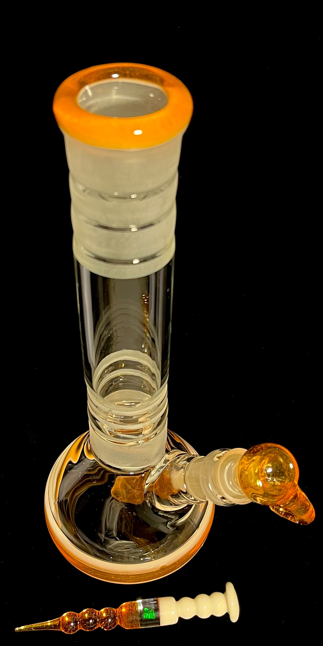 The Glass Bandit Beaker With Stem/Slide/Poker - Terps CFL/Snow White