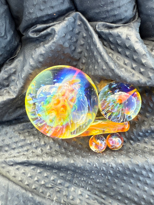 Polar Glass Terp Slurper Set With Opal - Fumed