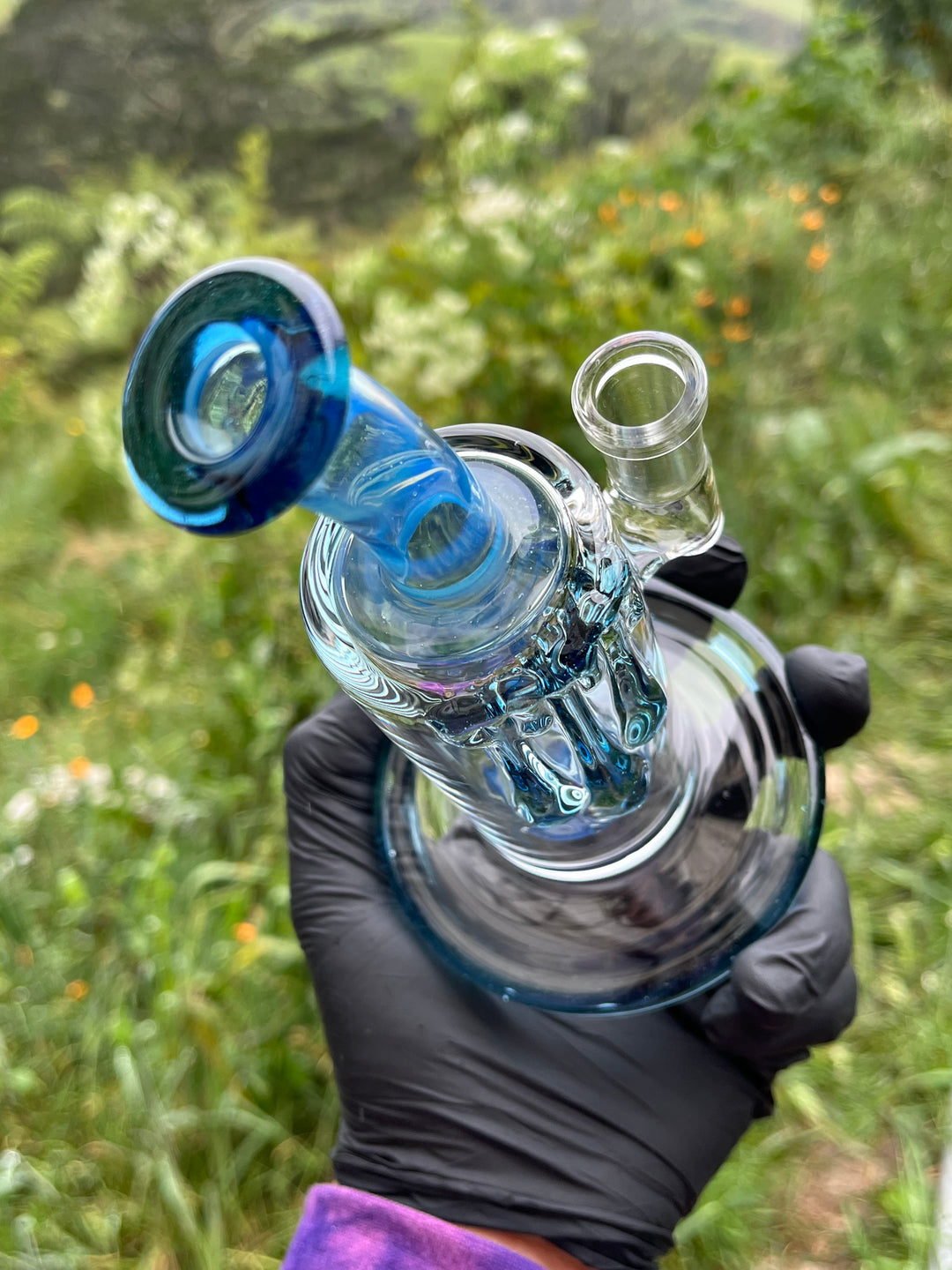 Uzzi Glass Drip Jammer Donut Perc - Blue Stardust/Ghost