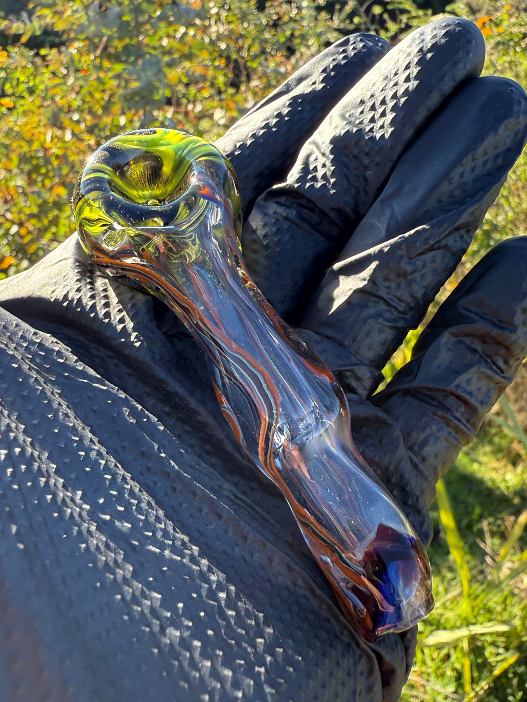 Green Thumb Bob Glass Spoon - Multicoloured/Wigwags #4