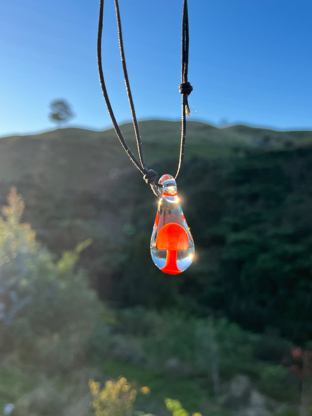 AUBORO Mushroom Pendant - Orange