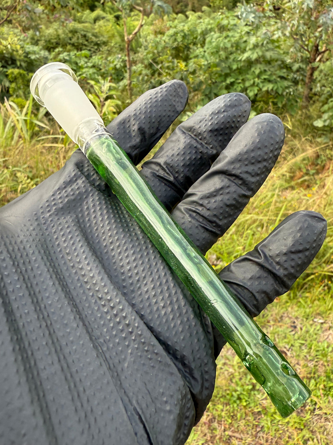 Jamie Clement Glass Collaboration Downstem - Emerald Green