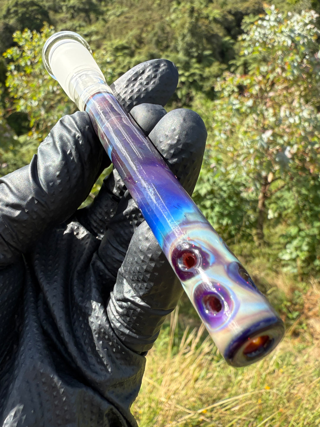 Jamie Clement Glass Collaboration Downstem - Amber Purple