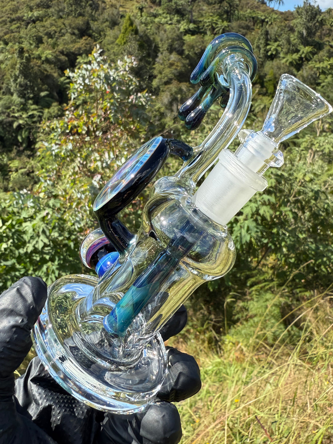 Beerglass Chaos Medallion Drip Mini Rig - Irid/Multicoloured