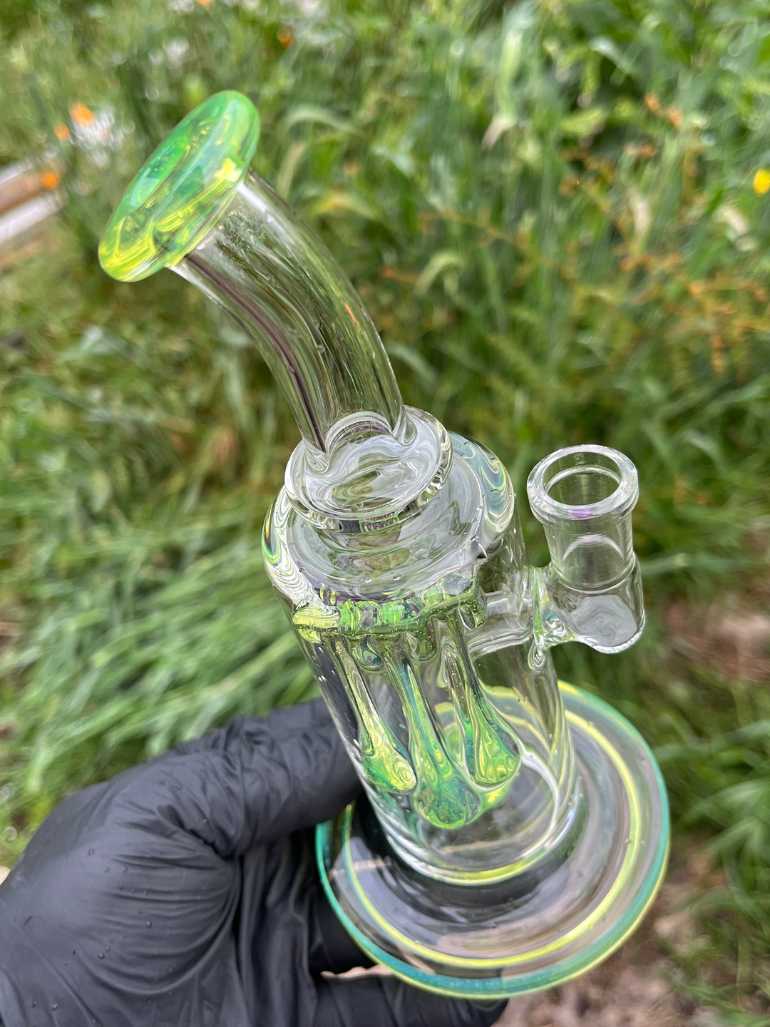 Uzzi Glass Drip Jammer Two Hole Perc - Slyme